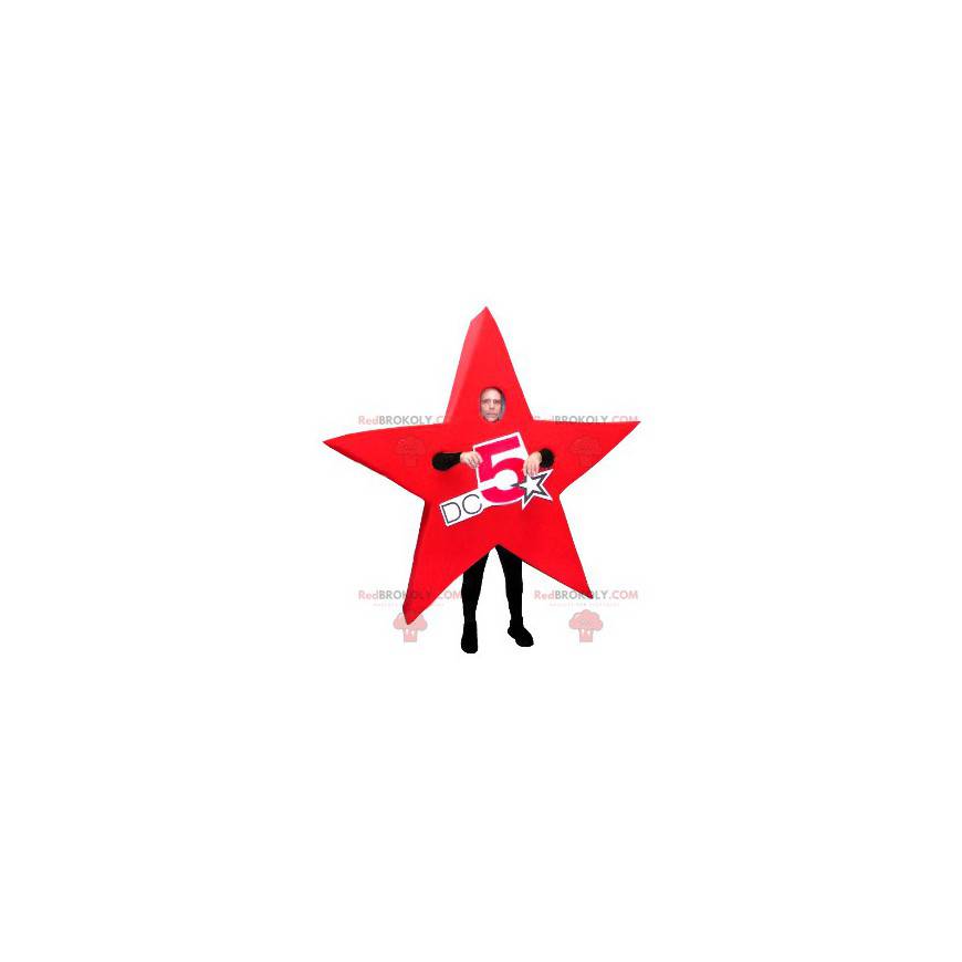 Gigantisk rød stjerne maskot - Redbrokoly.com