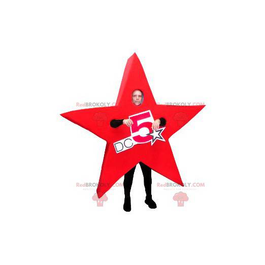 Kæmpe rød stjerne maskot - Redbrokoly.com