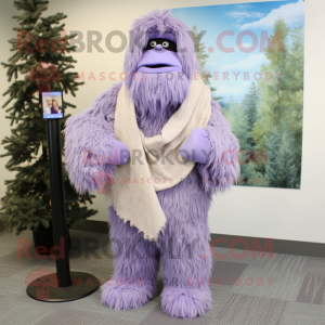 Lavendel Sasquatch mascotte...