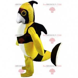 Mascotte de poisson-ange jaune, costume de poisson tropical -