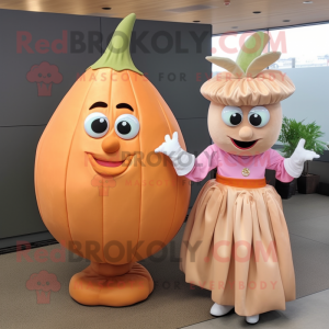 Peach Onion maskot kostume...