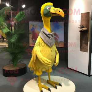 Geel Dodo Bird mascotte...