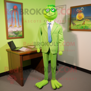 Lime Green Attorney maskot...