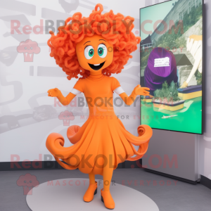 Orange Medusa maskot...