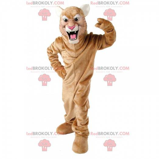 Mascot puma beige, disfraz de puma, tigre - Redbrokoly.com