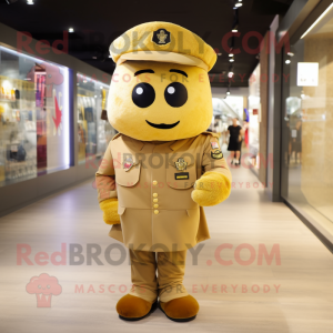 Gold Army Soldier mascotte...