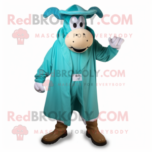 Mascotte de Boeuf Turquoise...