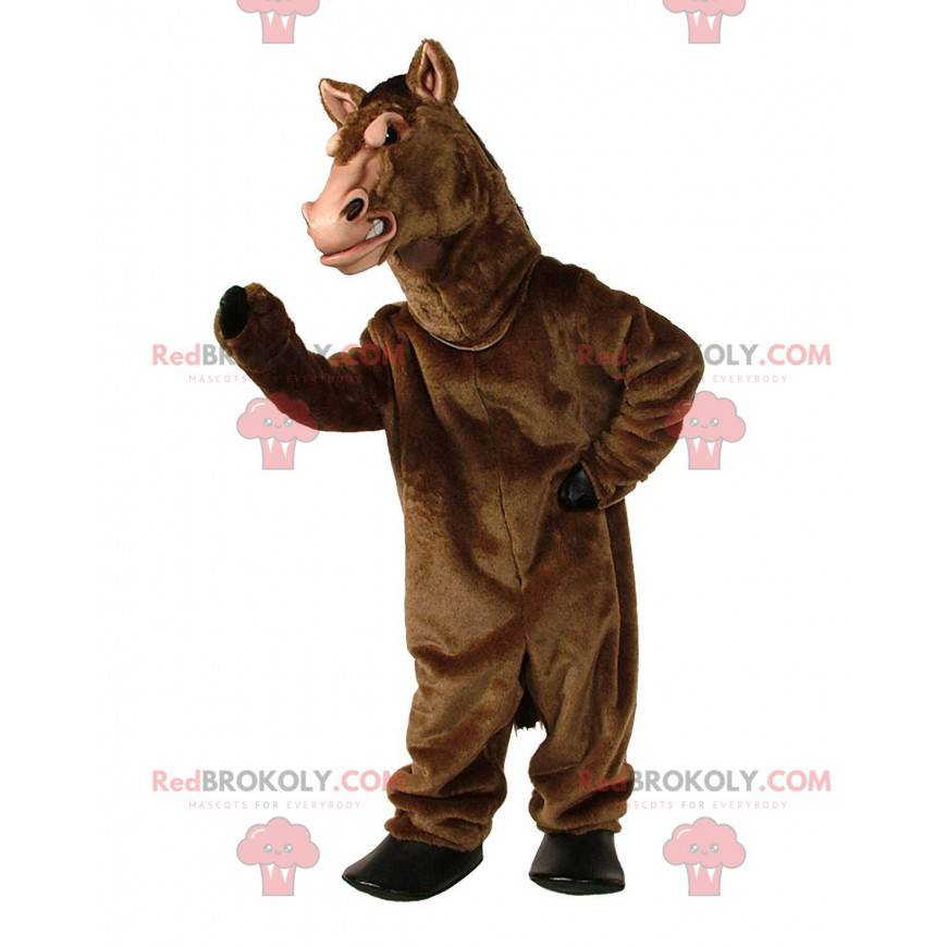 Brun hest maskot, realistisk stor hest kostyme - Redbrokoly.com