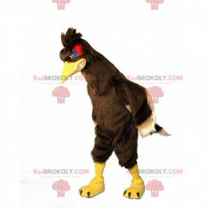 Mascotte de Grand Géocoucou marron, costume d'oiseau coureur -