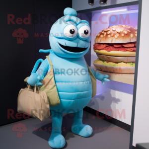 Cyan Burgers maskotdräkt...