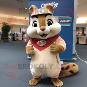 Beige Chipmunk mascotte...