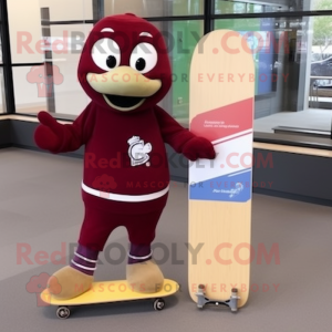 Maroon Skateboard maskot...