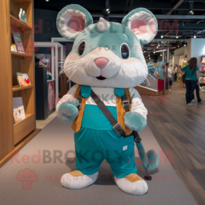 Teal Hamster mascotte...