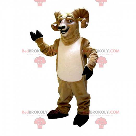 Mascotte di capra con le corna, costume da ariete -