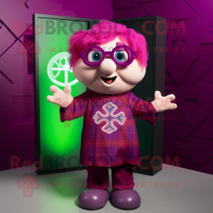 Magentafarbener Maskottchen...