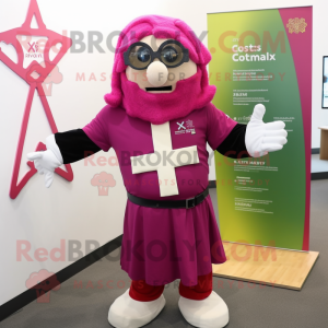 Magentafarbener Maskottchen...