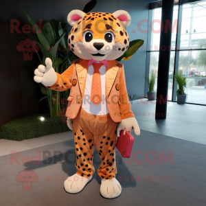 Peach Cheetah maskot-kostym...