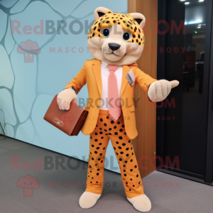 Peach Cheetah maskot-kostym...