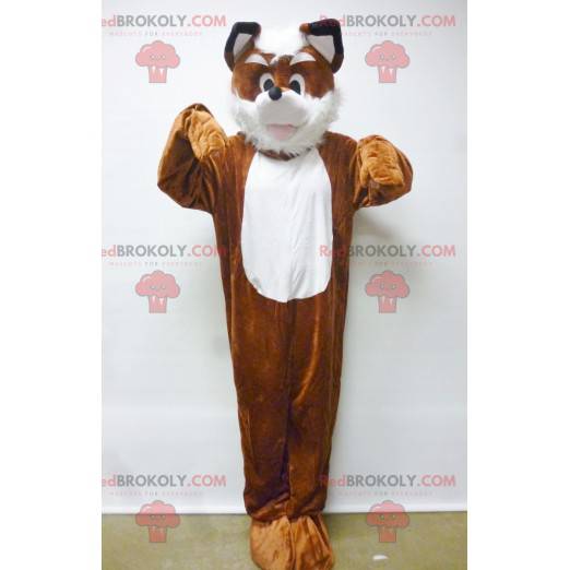 Mascota zorro perro naranja y blanco - Redbrokoly.com