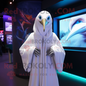 Hvit albatross maskot drakt...