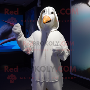 Vit Albatross maskot kostym...