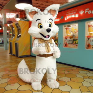 Cream Fox maskot kostume...