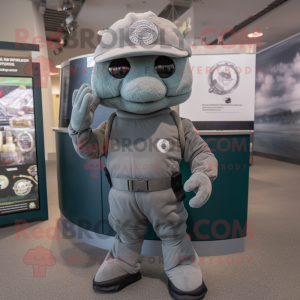 Grijs Marine Recon mascotte...