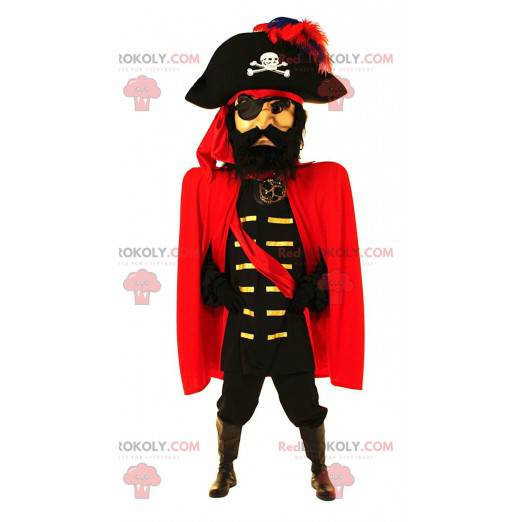 Mascota del capitán pirata, gran disfraz de pirata -