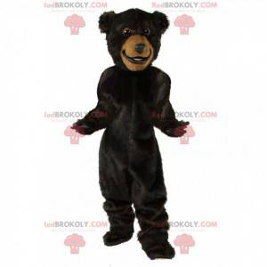 Mascotte grande orso marrone scuro, costume da orsacchiotto -