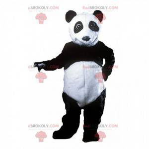 Mascota panda blanco y negro, disfraz de oso de peluche