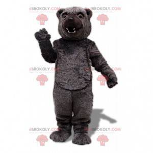Mascote de urso, urso pardo marrom, fantasia de urso grande -