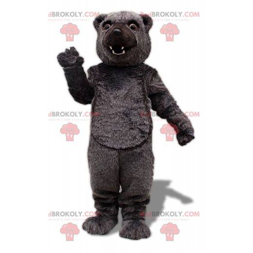 Mascote de urso, urso pardo marrom, fantasia de urso grande -