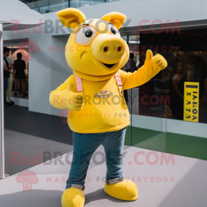 Yellow Sow mascotte kostuum...