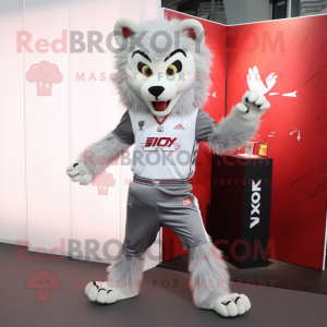 Silver Lynx maskot kostym...