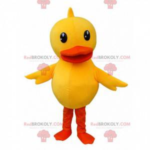 Mascotte de canard jaune, costume de canari, de poussin géant -