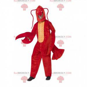 Costume mascotte di aragosta di gamberi, crostacei -