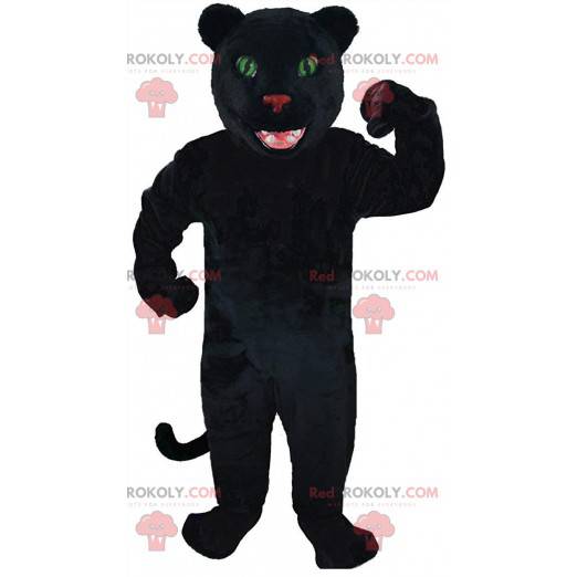 Mascotte zwarte panter, gigantisch katachtig kostuum -
