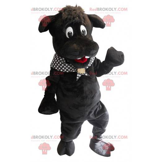 Mascotte de gros hippopotame noir - Redbrokoly.com