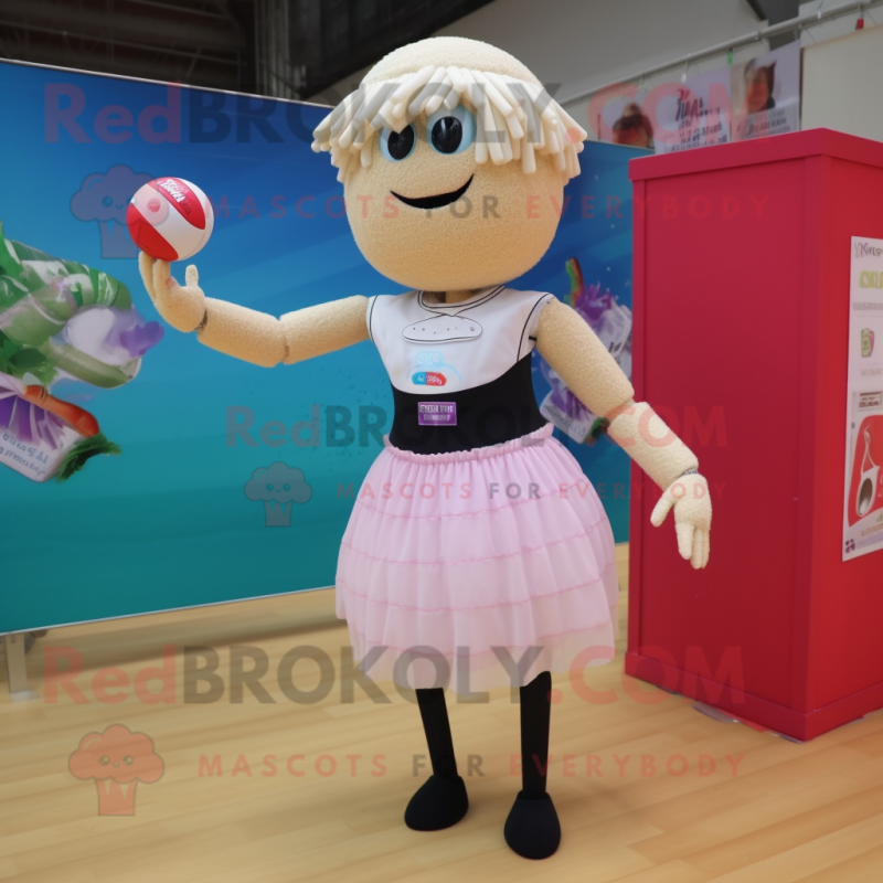 nan Volleyball Net mascot costume character dressed with a Cocktail Dress and Cummerbunds