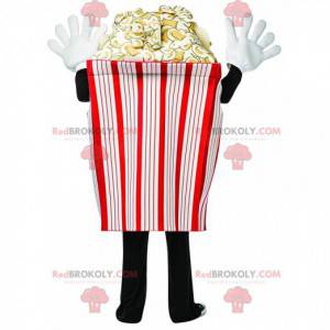 Gigantyczna maskotka stożek popcornu, kostium popcornu -