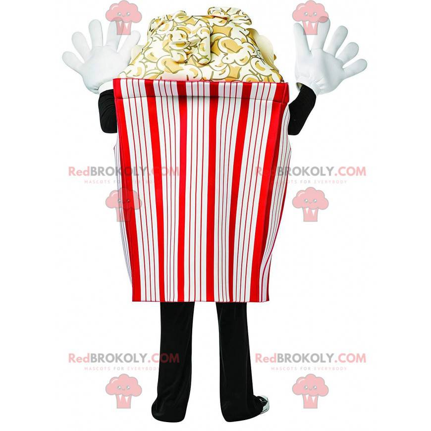Gigantyczna maskotka stożek popcornu, kostium popcornu -