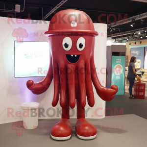 Maroon Jellyfish maskot...