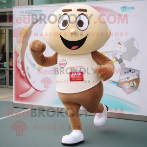 Beige Chokolade maskot...