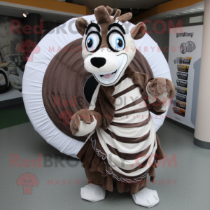 Brauner Zebra Maskottchen...