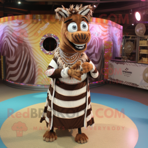 Brauner Zebra Maskottchen...