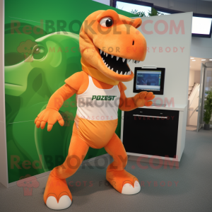 Peach T Rex mascotte...