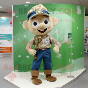 Beige irsk flag maskot...