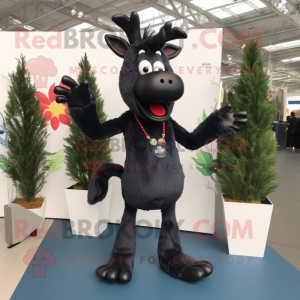 Black Reindeer mascotte...