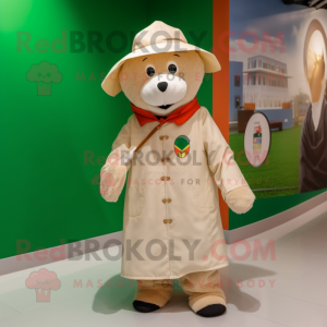 Beige irsk flag maskot...