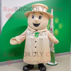 Beige irsk flagg maskot...